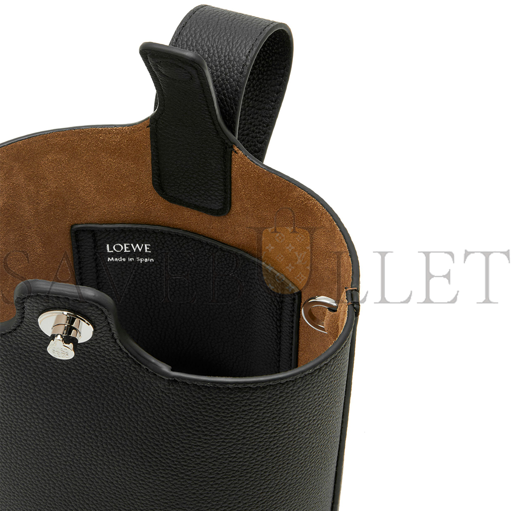 LOEWE MINI PEBBLE BUCKET BAG IN SOFT GRAINED CALFSKIN AANBBBMX02 (19.5*16*16cm)